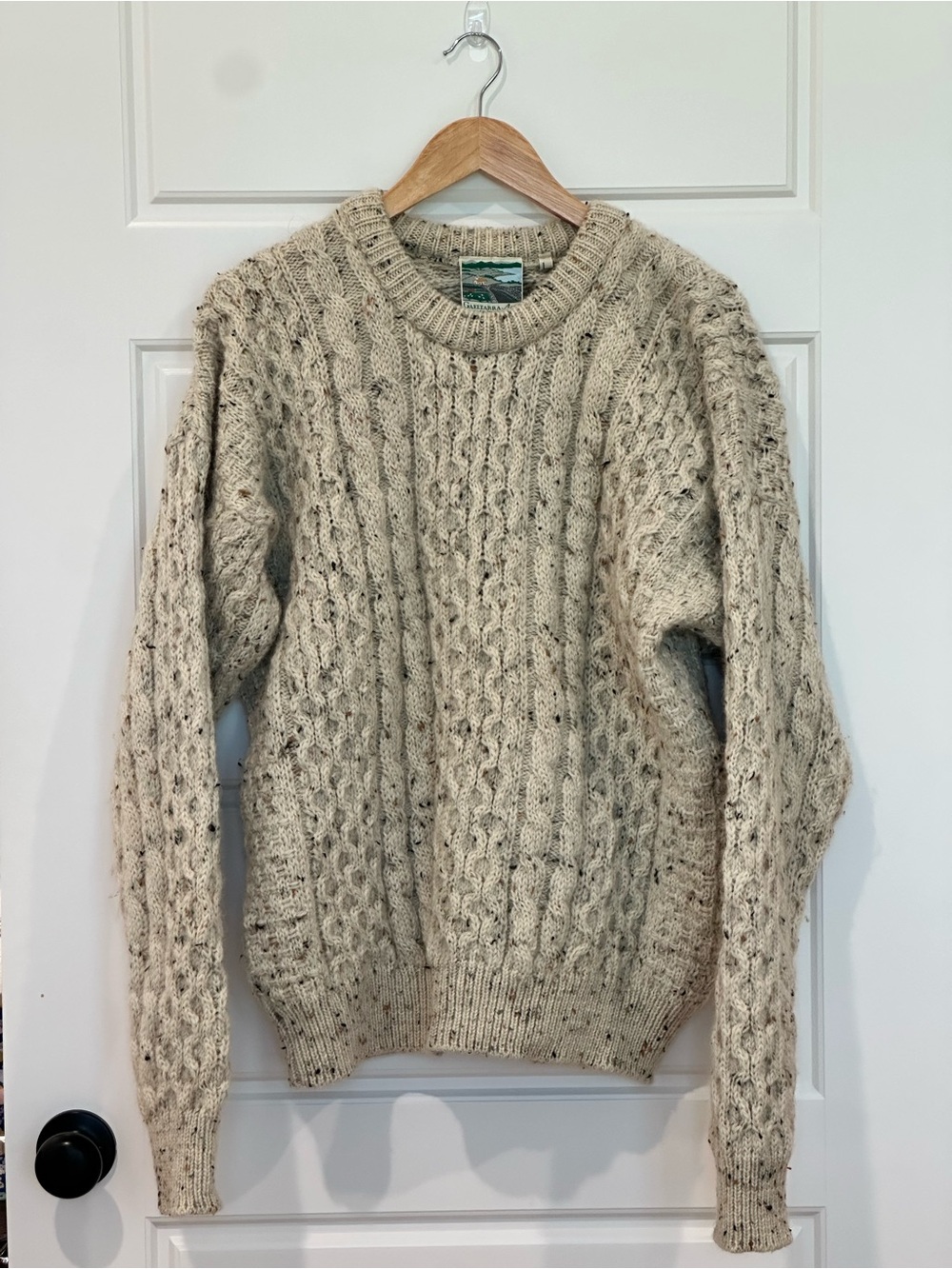 GAELTARRA Aran Vintage wool cable knit sweater size womens large